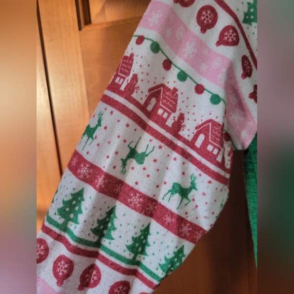 Snowman snowmen festive christmas holiday top shirt girls 7/8 7 8 - Picture 3 of 6